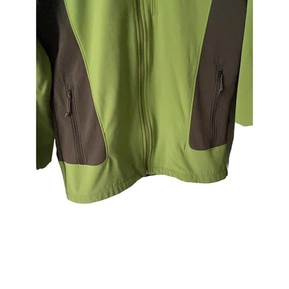 The North Face Mens Apex Bionic FZ Windwall Softshell Jacket Green Zip Pockets S - Picture 6 of 8